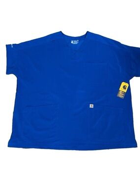 Carhartt Force Cross-Flex Women’s Scrub Top 2X NWT Stretch Medical Nurse 🔥💙